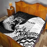 New Zealand And Fiji Tapa Rugby Quilt Haka Dance Mix Cibi Dance Together LT14 - Polynesian Pride
