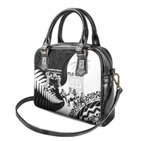 New Zealand And Fiji Tapa Rugby Shoulder Handbag Haka Dance Mix Cibi Dance Together LT14 - Polynesian Pride