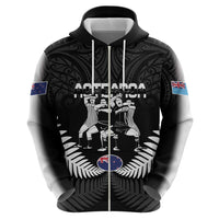 New Zealand And Fiji Tapa Rugby Zip Hoodie Haka Dance Mix Cibi Dance Together LT14 - Polynesian Pride