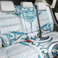New Zealand Manta Ray Tattoo Back Car Seat Cover Aotearoa Maori Haehae Paua Shell - Polynesian Pride