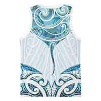 New Zealand Manta Ray Tattoo Basketball Jersey Aotearoa Maori Haehae Paua Shell LT14 - Polynesian Pride