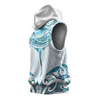 New Zealand Manta Ray Tattoo Sleeveless Hoodie Aotearoa Maori Haehae Paua Shell LT14 - Polynesian Pride