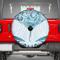 New Zealand Manta Ray Tattoo Spare Tire Cover Aotearoa Maori Haehae Paua Shell LT14 - Polynesian Pride