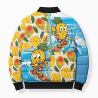 Aloha Hawaii Summer Bomber Puffer Jacket Hawaiian Lei Surfing Mango Palaka Motifs LT14 - Polynesian Pride