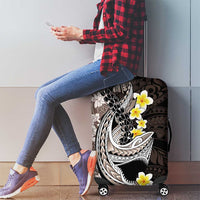 Brown and Black Hawaii Shark Tattoo Luggage Cover Puakenikeni Lei Plumeria Polynesian Pattern LT14 - Polynesian Pride
