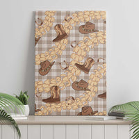 Khaki Palaka Hawaii Cowboy Canvas Wall Art Puakenikeni Lei Paniolo Papale Seamless Vibes LT14 - Polynesian Pride