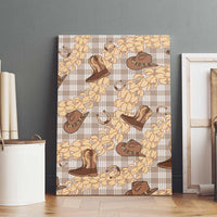 Khaki Palaka Hawaii Cowboy Canvas Wall Art Puakenikeni Lei Paniolo Papale Seamless Vibes LT14 - Polynesian Pride