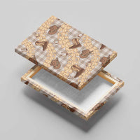 Khaki Palaka Hawaii Cowboy Canvas Wall Art Puakenikeni Lei Paniolo Papale Seamless Vibes LT14 - Polynesian Pride