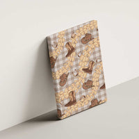 Khaki Palaka Hawaii Cowboy Canvas Wall Art Puakenikeni Lei Paniolo Papale Seamless Vibes LT14 - Polynesian Pride