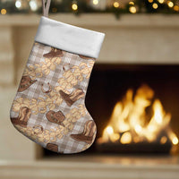 Khaki Palaka Hawaii Cowboy Christmas Stocking Puakenikeni Lei Paniolo Papale Seamless Vibes LT14 Set of 2 Khaki - Polynesian Pride