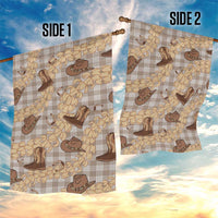 Khaki Palaka Hawaii Cowboy Garden Flag Puakenikeni Lei Paniolo Papale Seamless Vibes LT14 - Polynesian Pride