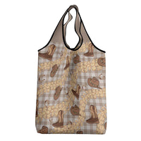 Khaki Palaka Hawaii Cowboy Grocery Bag Puakenikeni Lei Paniolo Papale Seamless Vibes LT14 - Polynesian Pride
