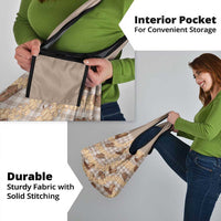 Khaki Palaka Hawaii Cowboy Grocery Bag Puakenikeni Lei Paniolo Papale Seamless Vibes LT14 - Polynesian Pride