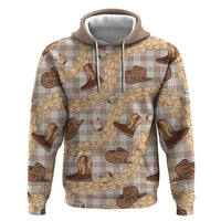 Khaki Palaka Hawaii Cowboy Hoodie Puakenikeni Lei Paniolo Papale Seamless Vibes LT14 Pullover Hoodie Khaki - Polynesian Pride