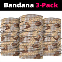 Khaki Palaka Hawaii Cowboy Neck Gaiter Puakenikeni Lei Paniolo Papale Seamless Vibes LT14 package One Size: 25*50cm Khaki - Polynesian Pride