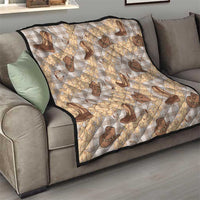 Khaki Palaka Hawaii Cowboy Quilt Puakenikeni Lei Paniolo Papale Seamless Vibes LT14 - Polynesian Pride
