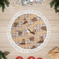 Khaki Palaka Hawaii Cowboy Tree Skirt Puakenikeni Lei Paniolo Papale Seamless Vibes LT14 Fringed Khaki - Polynesian Pride