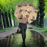 Khaki Palaka Hawaii Cowboy Umbrella Puakenikeni Lei Paniolo Papale Seamless Vibes LT14 - Polynesian Pride