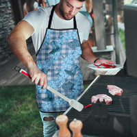 Cyan Palaka Hawaii Cowboy Apron Puakenikeni Lei Paniolo Papale Seamless Vibes LT14 - Polynesian Pride