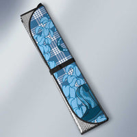 Cyan Palaka Hawaii Cowboy Auto Sun Shade Puakenikeni Lei Paniolo Papale Seamless Vibes LT14 - Polynesian Pride
