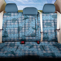 Cyan Palaka Hawaii Cowboy Back Car Seat Cover Puakenikeni Lei Paniolo Papale Seamless Vibes LT14 One Size Cyan - Polynesian Pride
