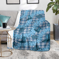 Cyan Palaka Hawaii Cowboy Blanket Puakenikeni Lei Paniolo Papale Seamless Vibes LT14 - Polynesian Pride