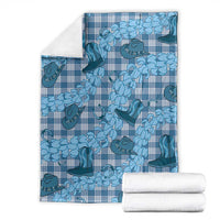 Cyan Palaka Hawaii Cowboy Blanket Puakenikeni Lei Paniolo Papale Seamless Vibes LT14 - Polynesian Pride