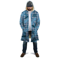Cyan Palaka Hawaii Cowboy Cloak Puakenikeni Lei Paniolo Papale Seamless Vibes LT14 - Polynesian Pride