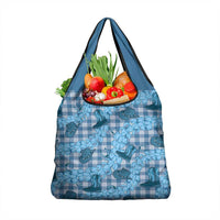 Cyan Palaka Hawaii Cowboy Grocery Bag Puakenikeni Lei Paniolo Papale Seamless Vibes LT14 1-pack One Size Cyan - Polynesian Pride