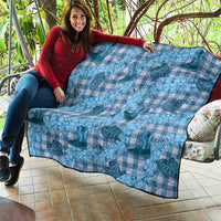 Cyan Palaka Hawaii Cowboy Quilt Puakenikeni Lei Paniolo Papale Seamless Vibes LT14 - Polynesian Pride