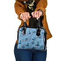 Cyan Palaka Hawaii Cowboy Shoulder Handbag Puakenikeni Lei Paniolo Papale Seamless Vibes LT14 One Size Cyan - Polynesian Pride