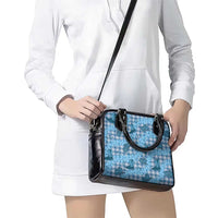 Cyan Palaka Hawaii Cowboy Shoulder Handbag Puakenikeni Lei Paniolo Papale Seamless Vibes LT14 - Polynesian Pride