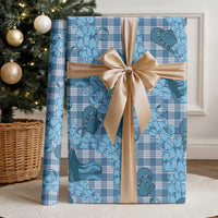 Cyan Palaka Hawaii Cowboy Wrapping Paper Puakenikeni Lei Paniolo Papale Seamless Vibes LT14 - Polynesian Pride