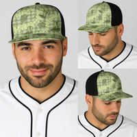Lime Palaka Hawaii Cowboy Baseball Net Cap Puakenikeni Lei Paniolo Papale Seamless Vibes - Polynesian Pride