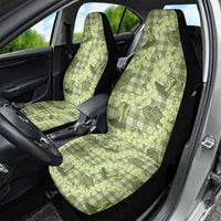 Lime Palaka Hawaii Cowboy Car Seat Cover Puakenikeni Lei Paniolo Papale Seamless Vibes LT14 - Polynesian Pride