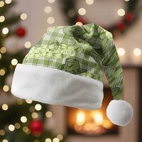Lime Palaka Hawaii Cowboy Christmas Santa Hat Puakenikeni Lei Paniolo Papale Seamless Vibes LT14 Without Fur Lime - Polynesian Pride
