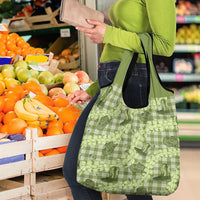 Lime Palaka Hawaii Cowboy Grocery Bag Puakenikeni Lei Paniolo Papale Seamless Vibes LT14 - Polynesian Pride