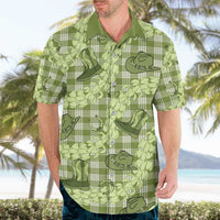 Lime Palaka Hawaii Cowboy Hawaiian Shirt Puakenikeni Lei Paniolo Papale Seamless Vibes LT14 - Polynesian Pride