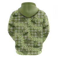 Lime Palaka Hawaii Cowboy Hoodie Puakenikeni Lei Paniolo Papale Seamless Vibes LT14 - Polynesian Pride