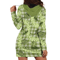 Lime Palaka Hawaii Cowboy Hoodie Dress Puakenikeni Lei Paniolo Papale Seamless Vibes LT14 - Polynesian Pride
