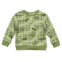 Lime Palaka Hawaii Cowboy Kid Ugly Christmas Sweater Puakenikeni Lei Paniolo Papale Seamless Vibes LT14 Kid Lime - Polynesian Pride