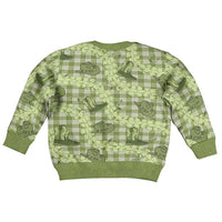 Lime Palaka Hawaii Cowboy Kid Ugly Christmas Sweater Puakenikeni Lei Paniolo Papale Seamless Vibes LT14 - Polynesian Pride