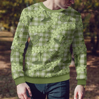 Lime Palaka Hawaii Cowboy Ugly Christmas Sweater Puakenikeni Lei Paniolo Papale Seamless Vibes LT14 - Polynesian Pride