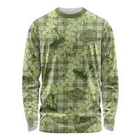 Lime Palaka Hawaii Cowboy Long Sleeve Shirt Puakenikeni Lei Paniolo Papale Seamless Vibes LT14 Unisex Lime - Polynesian Pride