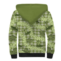 Lime Palaka Hawaii Cowboy Sherpa Hoodie Puakenikeni Lei Paniolo Papale Seamless Vibes LT14 - Polynesian Pride