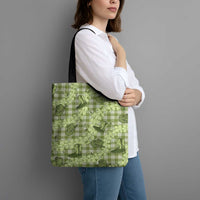 Lime Palaka Hawaii Cowboy Tote Bag Puakenikeni Lei Paniolo Papale Seamless Vibes LT14 - Polynesian Pride
