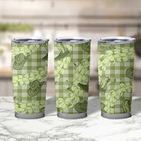 Lime Palaka Hawaii Cowboy Tumbler Cup Puakenikeni Lei Paniolo Papale Seamless Vibes LT14 - Polynesian Pride