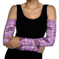 Purple Palaka Hawaii Cowboy Arm Sleeves Puakenikeni Lei Paniolo Papale Seamless Vibes LT14 - Polynesian Pride