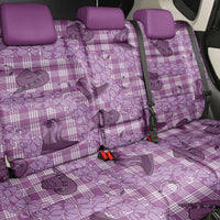 Purple Palaka Hawaii Cowboy Back Car Seat Cover Puakenikeni Lei Paniolo Papale Seamless Vibes LT14 - Polynesian Pride