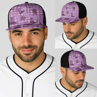 Purple Palaka Hawaii Cowboy Baseball Net Cap Puakenikeni Lei Paniolo Papale Seamless Vibes LT14 - Polynesian Pride
